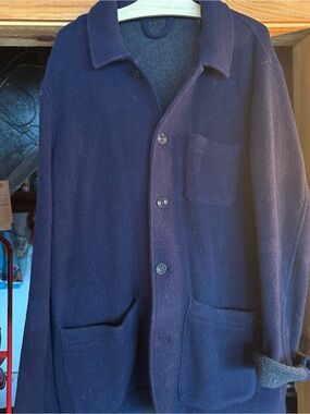 Men's Navy Faherty Coat XL